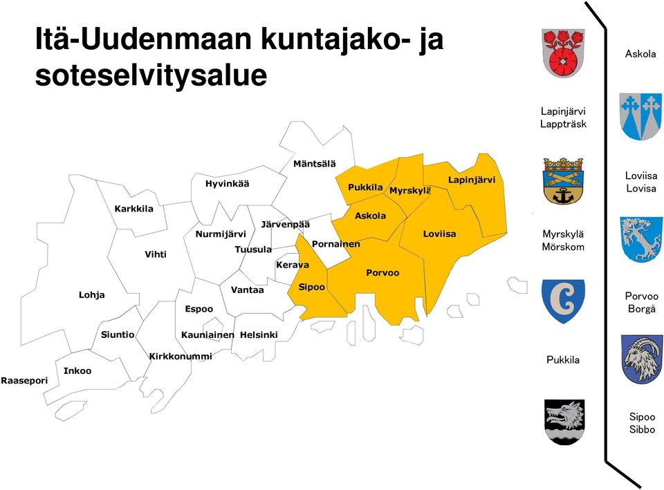 Nurmijärvi Pornainen Tuusula Kerava Lohja Espoo