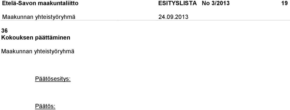 ESITYSLISTA No