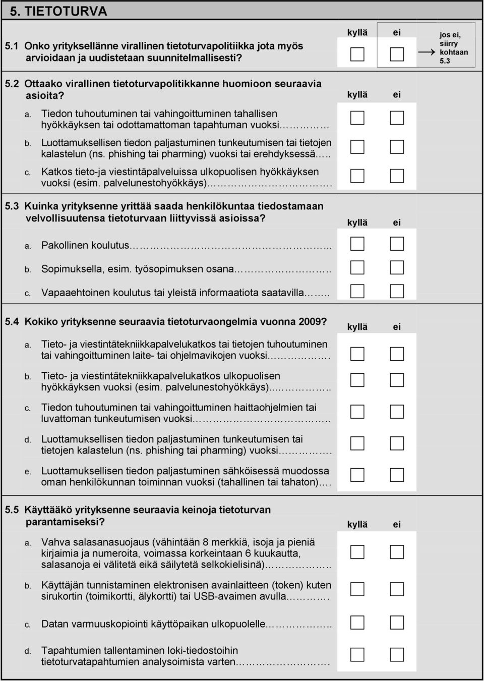 Luottamuksellisen tiedon paljastuminen tunkeutumisen tai tietojen kalastelun (ns. phishing tai pharming) vuoksi tai erehdyksessä.. c.