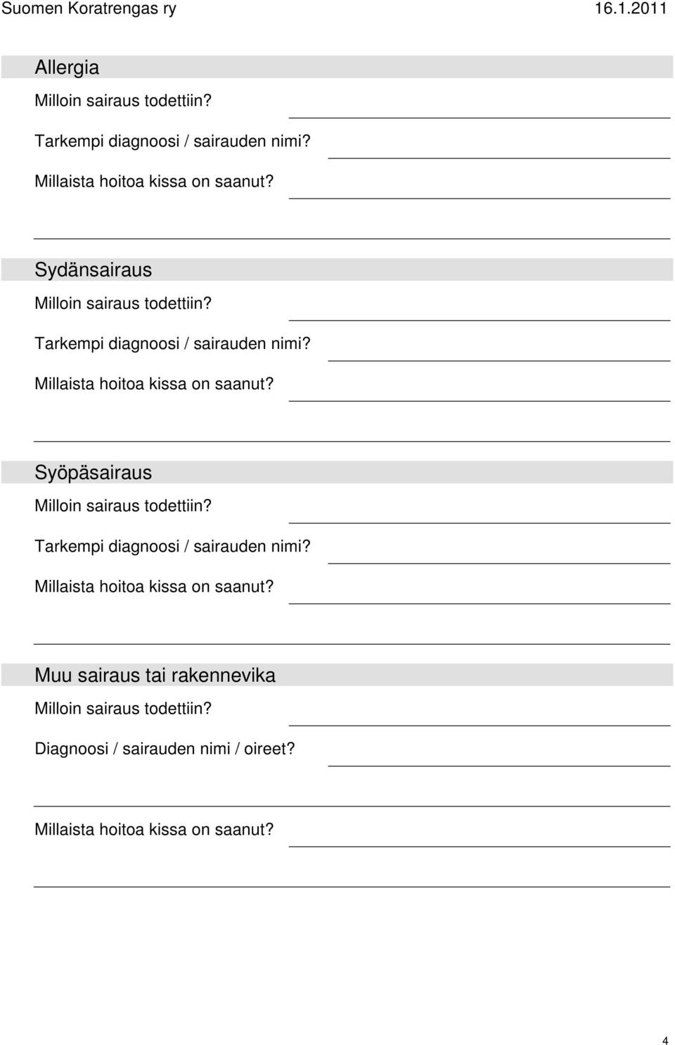 tai rakennevika Diagnoosi