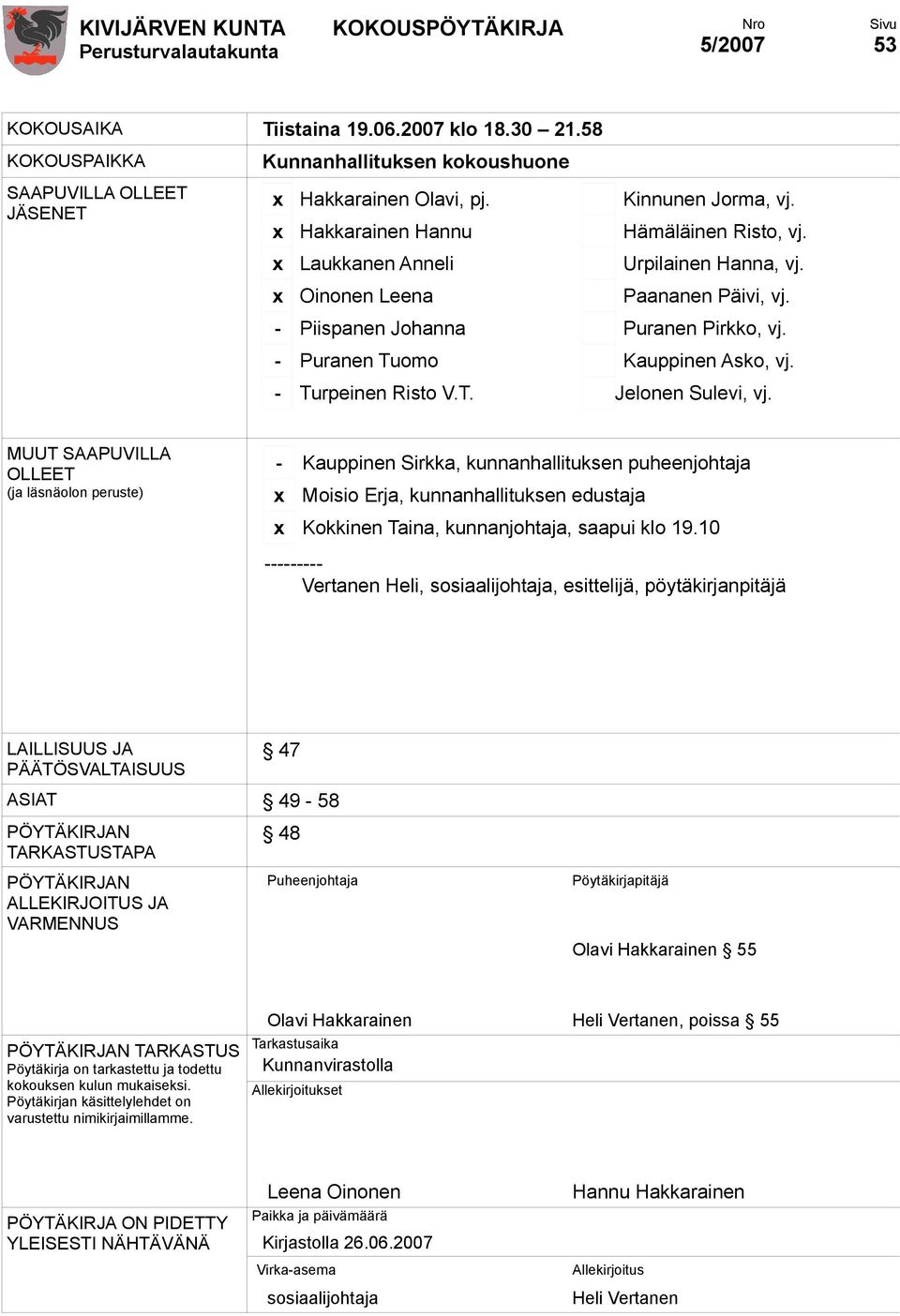 - Turpeinen Risto V.T. Jelonen Sulevi, vj.