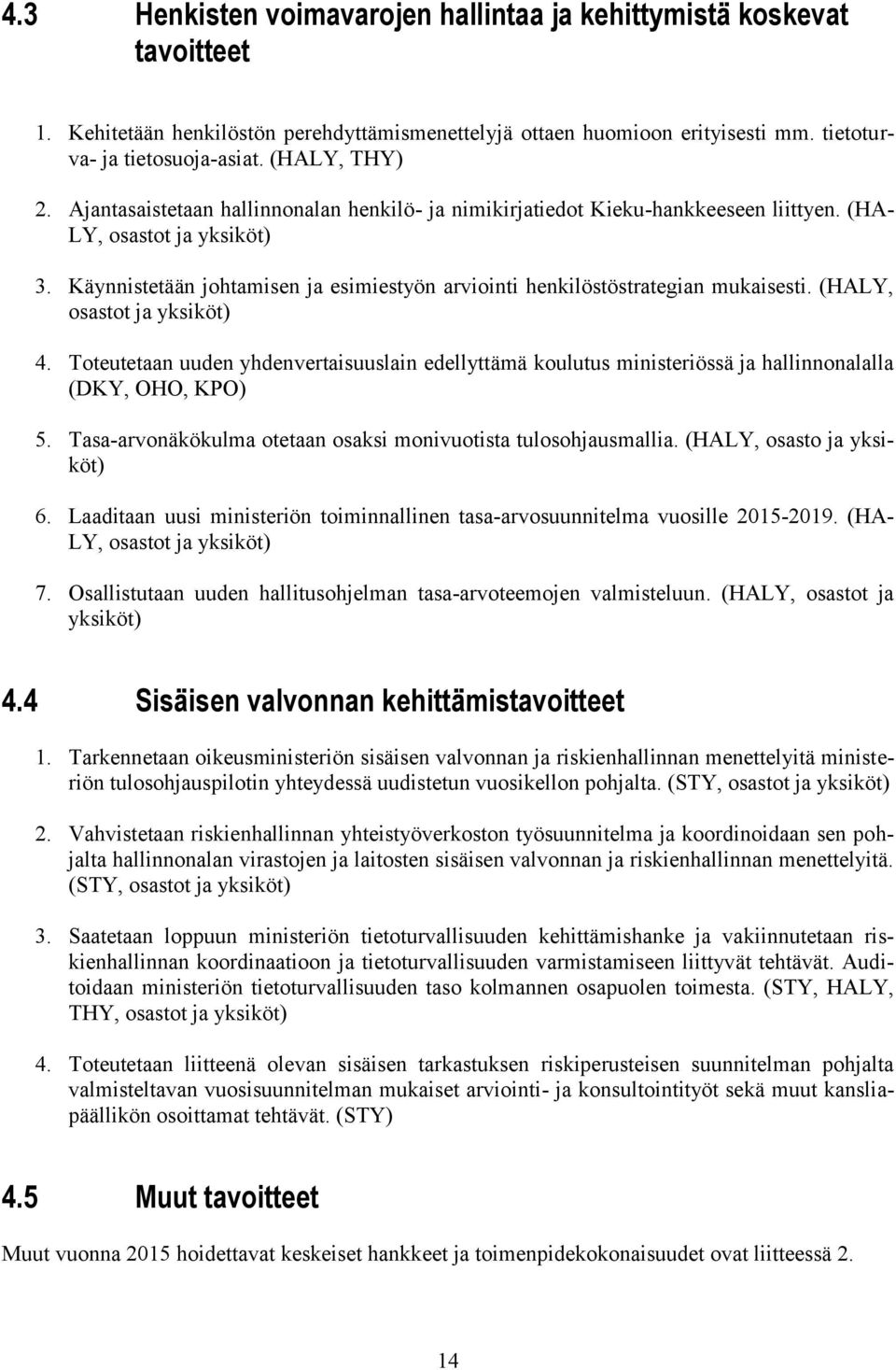 Käynnistetään johtamisen ja esimiestyön arviointi henkilöstöstrategian mukaisesti. (HALY, osastot ja yksiköt) 4.