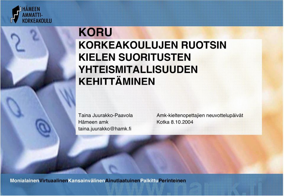 Juurakko-Paavola Amk-kieltenopettajien