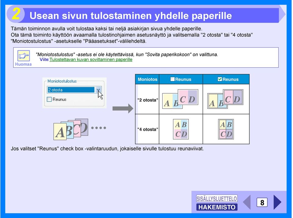 -asetukselle "Pääasetukset"-välilehdeltä.