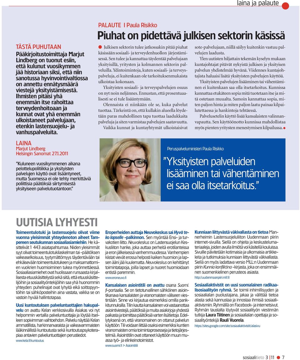 LAINA Marjut Lindberg Helsingin Sanomat 27.1.