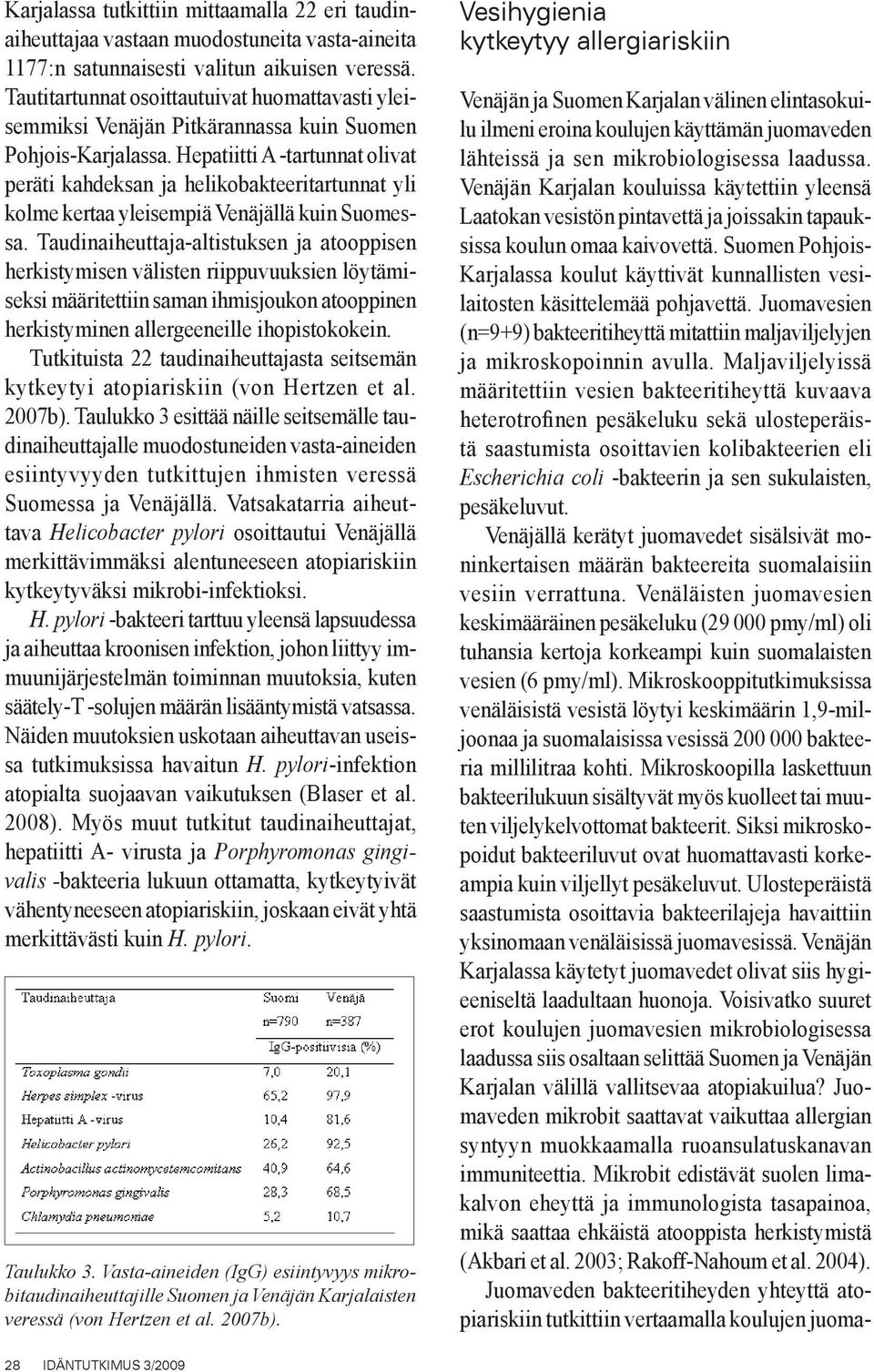 Hepatiitti A -tartunnat olivat peräti kahdeksan ja helikobakteeritartunnat yli kolme kertaa yleisempiä Venäjällä kuin Suomessa.