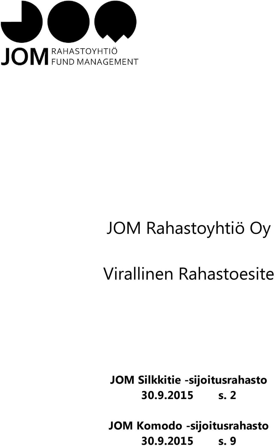 -sijoitusrahasto 30.9.2015 s.