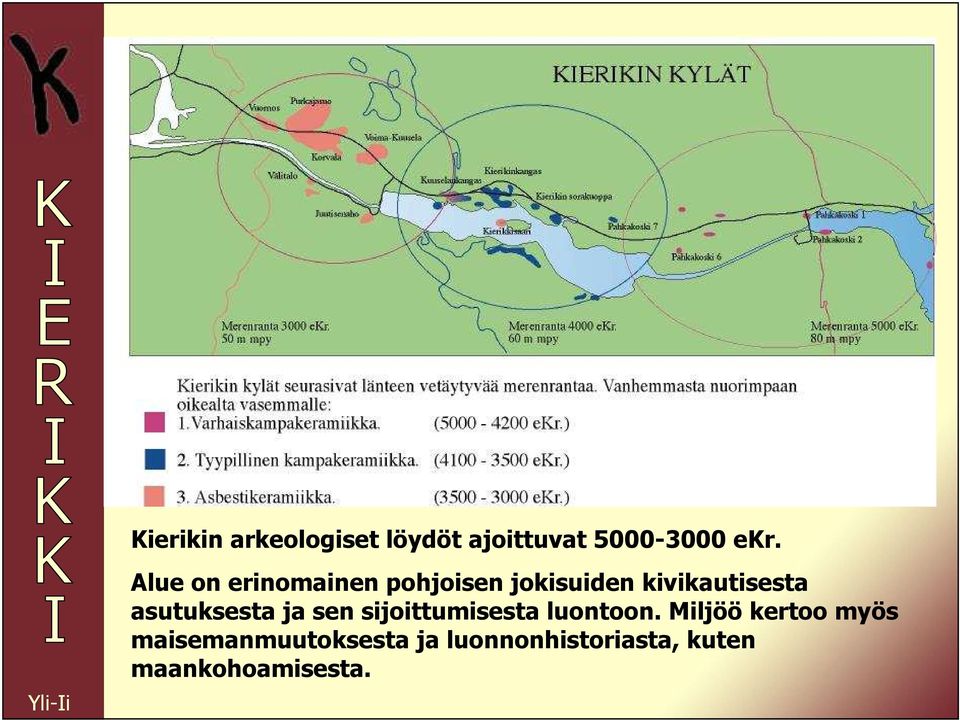 asutuksesta ja sen sijoittumisesta luontoon.