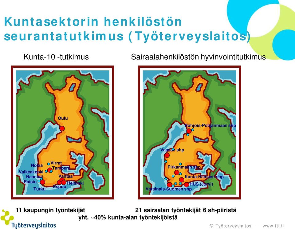 Virrat Tampere Vantaa Helsinki Espoo Pirkanmaan shp Kanta-Hämeen shp HUS (Jorvi) Varsinais-Suomen