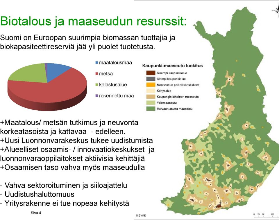 +Uusi Luonnonvarakeskus tukee uudistumista +Alueelliset osaamis- / innovaatiokeskukset ja luonnonvaraoppilaitokset aktiivisia kehittäjiä