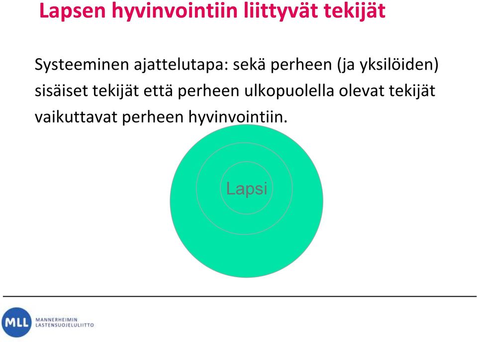 yksilöiden) sisäiset tekijät että perheen