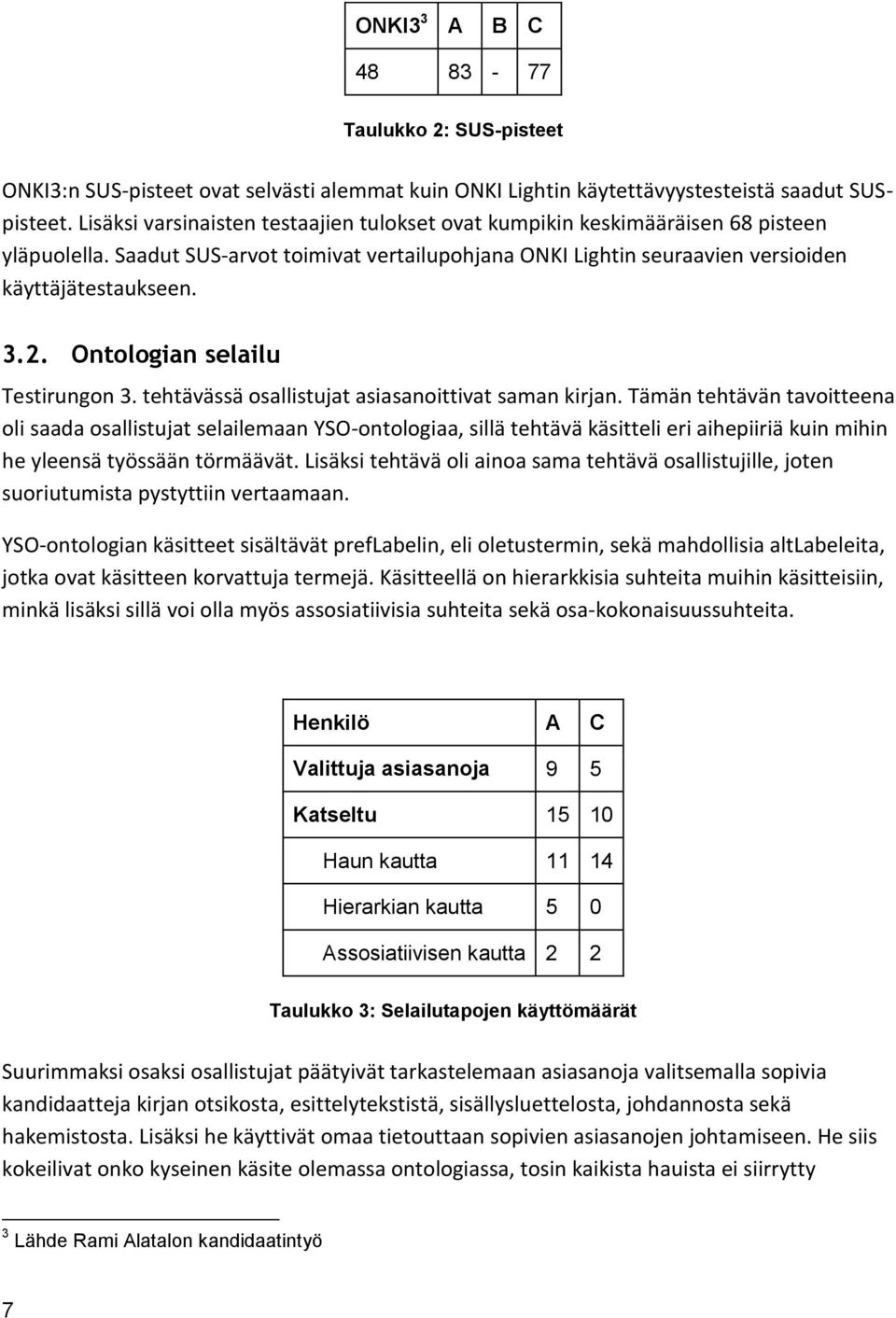 Ontologian selailu Testirungon 3. tehtävässä osallistujat asiasanoittivat saman kirjan.