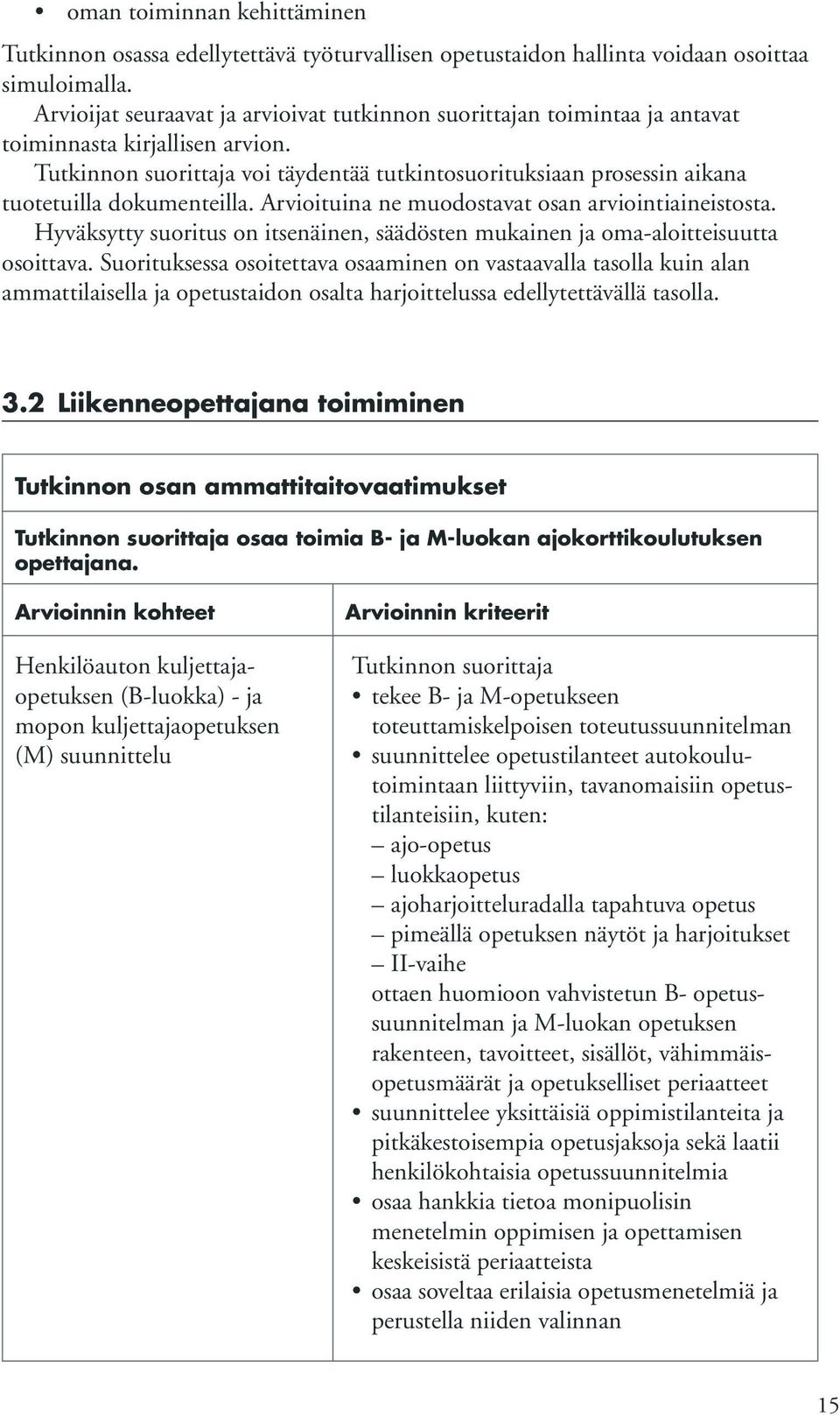 Arvioituina ne muodostavat osan arviointiaineistosta. Hyväksytty suoritus on itsenäinen, säädösten mukainen ja oma-aloitteisuutta osoittava.