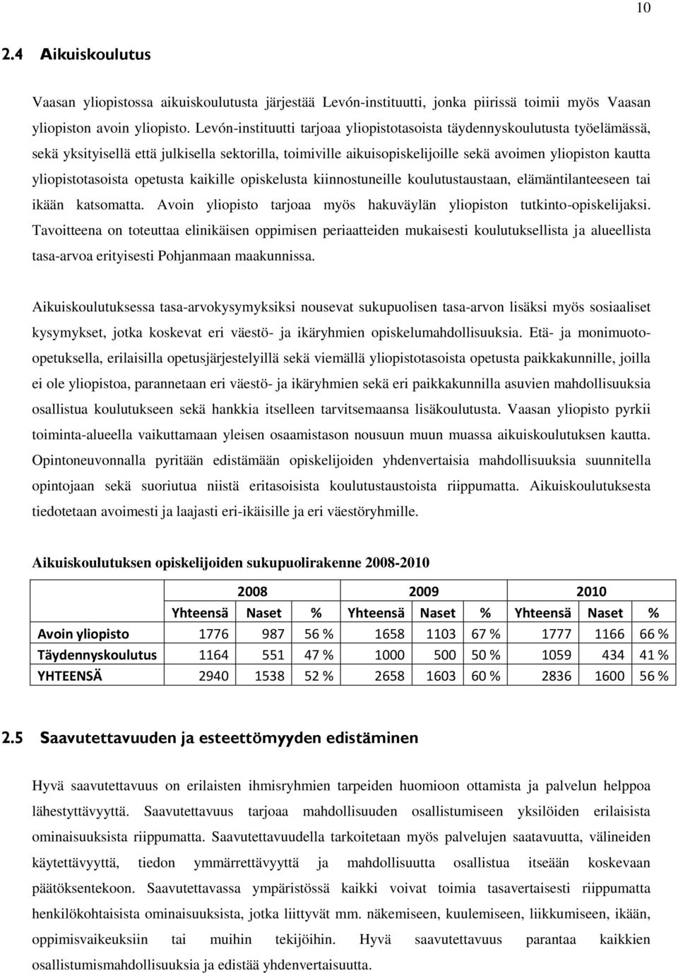 yliopistotasoista opetusta kaikille opiskelusta kiinnostuneille koulutustaustaan, elämäntilanteeseen tai ikään katsomatta. Avoin yliopisto tarjoaa myös hakuväylän yliopiston tutkinto-opiskelijaksi.