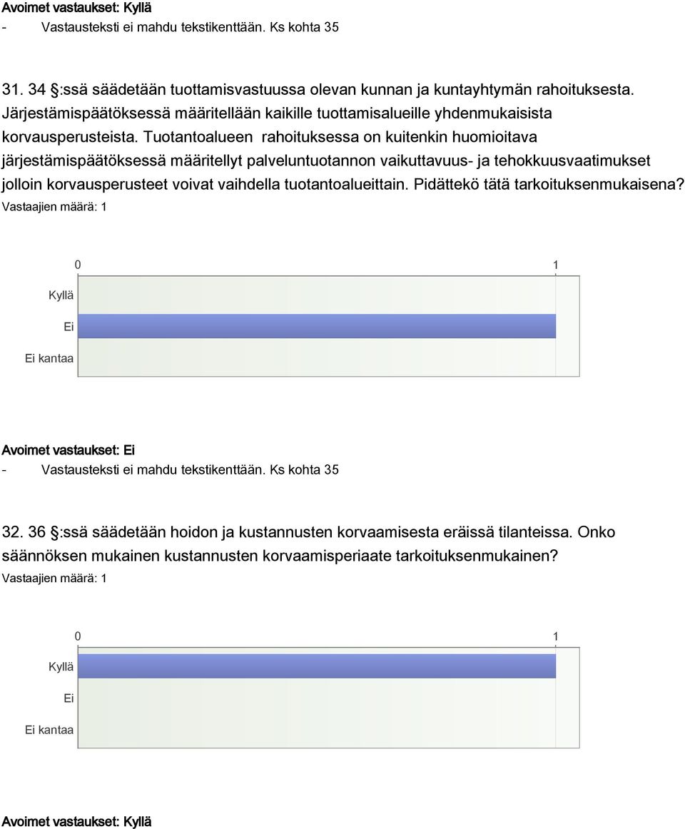 Tuotantoalueen rahoituksessa on kuitenkin huomioitava järjestämispäätöksessä määritellyt palveluntuotannon vaikuttavuus- ja tehokkuusvaatimukset jolloin korvausperusteet voivat vaihdella