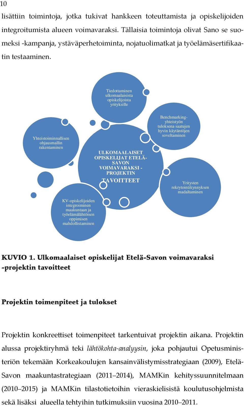 8 Tiedottaminen ulkomaalaisista opiskelijoista yrityksille Yhteistoiminnallisen ohjausmallin rakentaminen KV-opiskelijoiden integroiminen maakuntaan ja työelämälähtöisen oppimisen mahdollistaminen