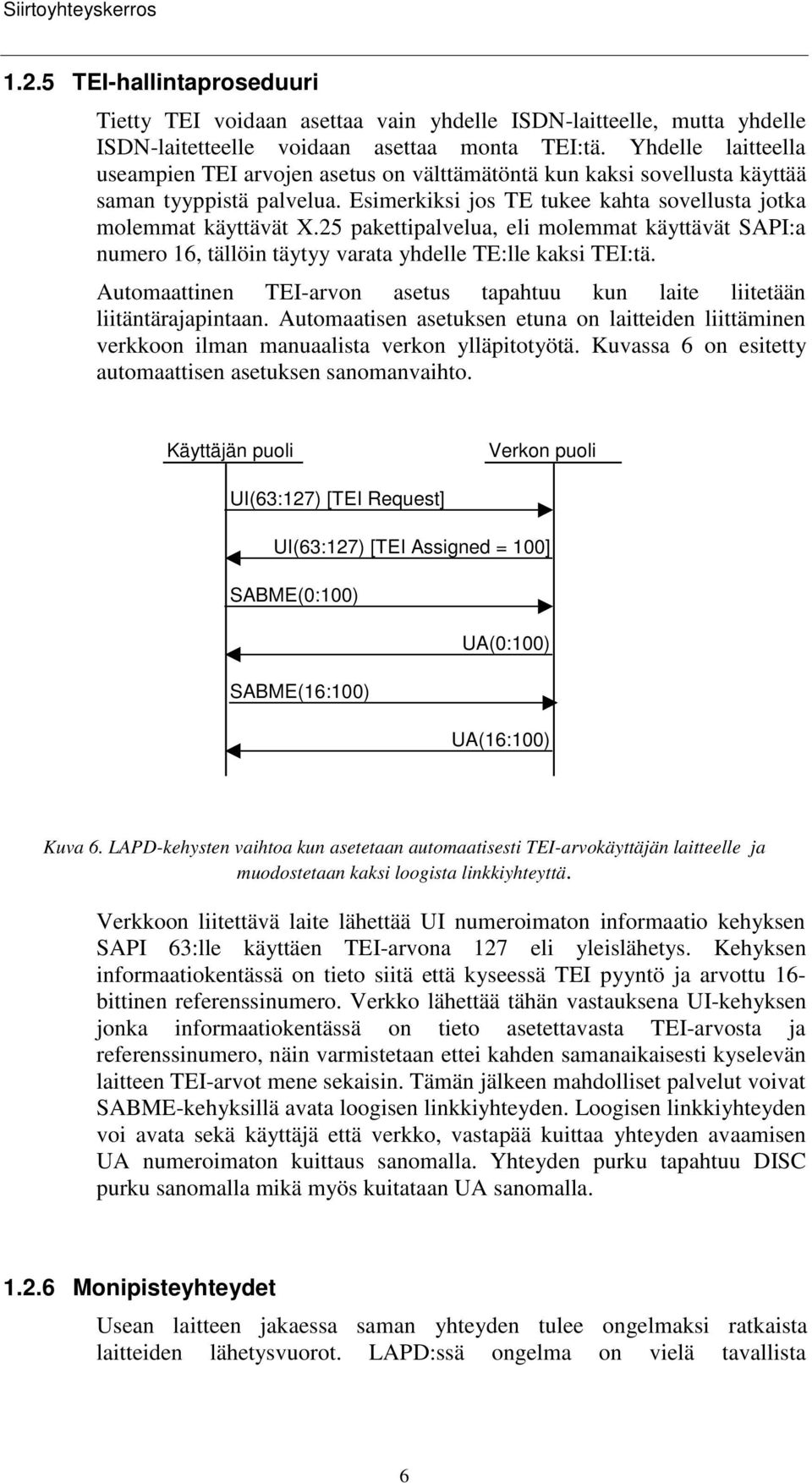 25 pakettipalvelua, eli molemmat käyttävät SAPI:a numero 16, tällöin täytyy varata yhdelle TE:lle kaksi TEI:tä. Automaattinen TEI-arvon asetus tapahtuu kun laite liitetään liitäntärajapintaan.