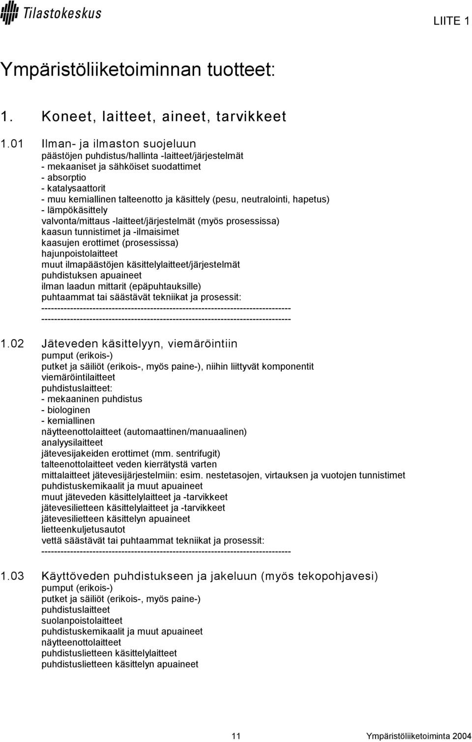 (pesu, neutralointi, hapetus) - lämpökäsittely valvonta/mittaus -laitteet/järjestelmät (myös prosessissa) kaasun tunnistimet ja -ilmaisimet kaasujen erottimet (prosessissa) hajunpoistolaitteet muut