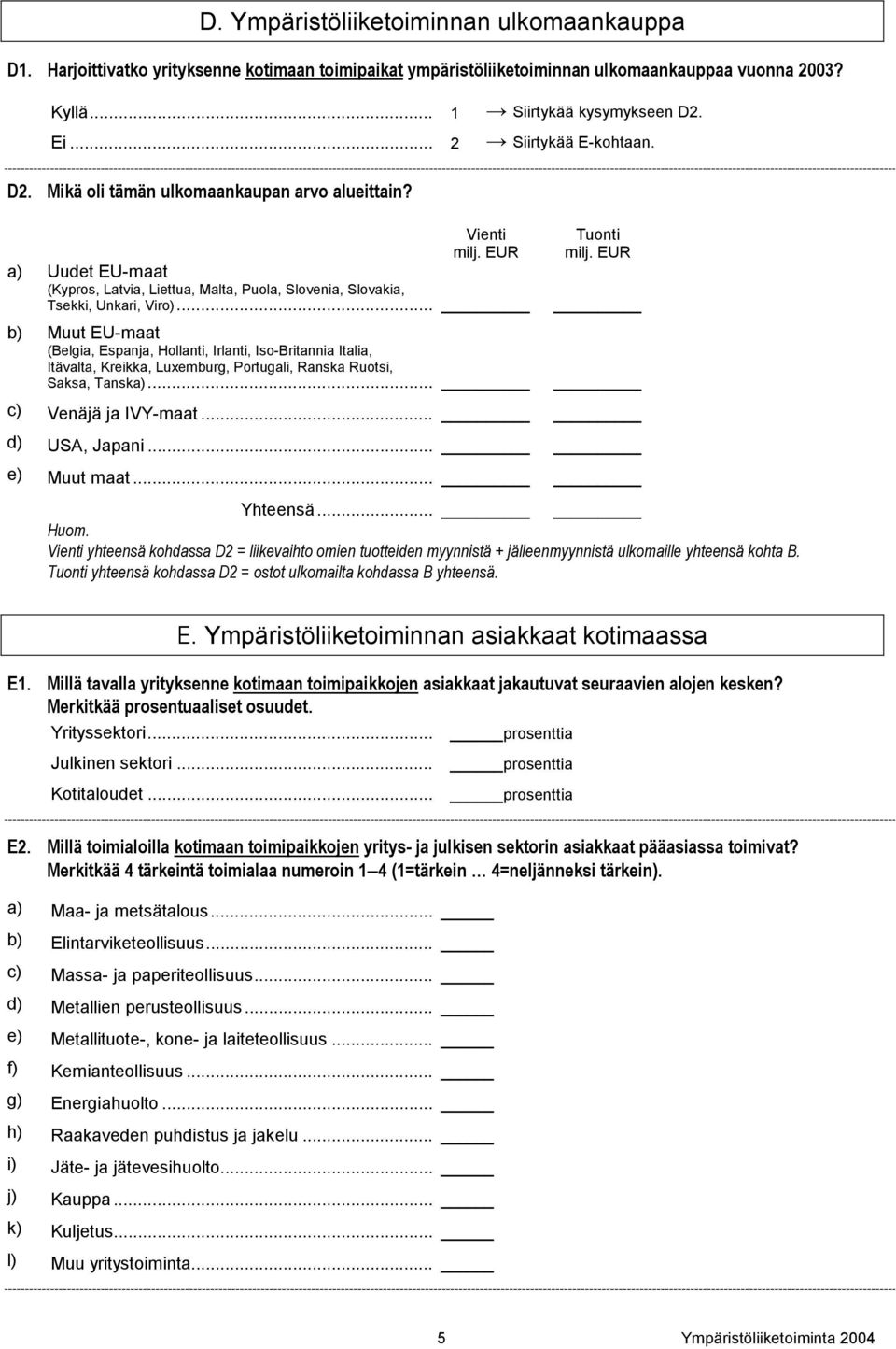 .. b) Muut EU-maat (Belgia, Espanja, Hollanti, Irlanti, Iso-Britannia Italia, Itävalta, Kreikka, Luxemburg, Portugali, Ranska Ruotsi, Saksa, Tanska)... Tuonti milj. EUR c) Venäjä ja IVY-maat.