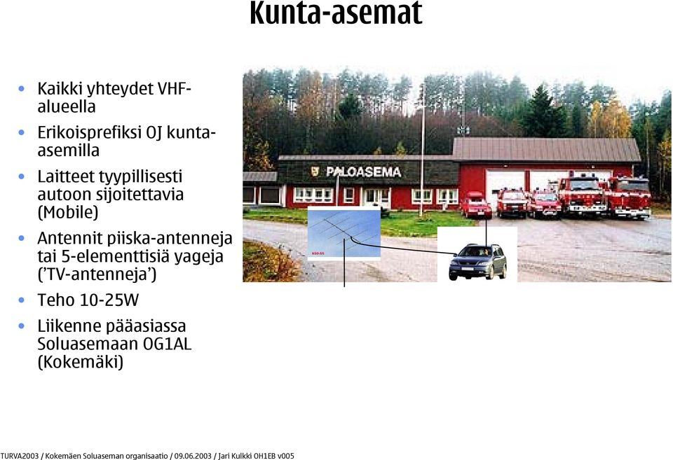 (Mobile) Antennit piiska-antenneja tai 5-elementtisiä yageja (