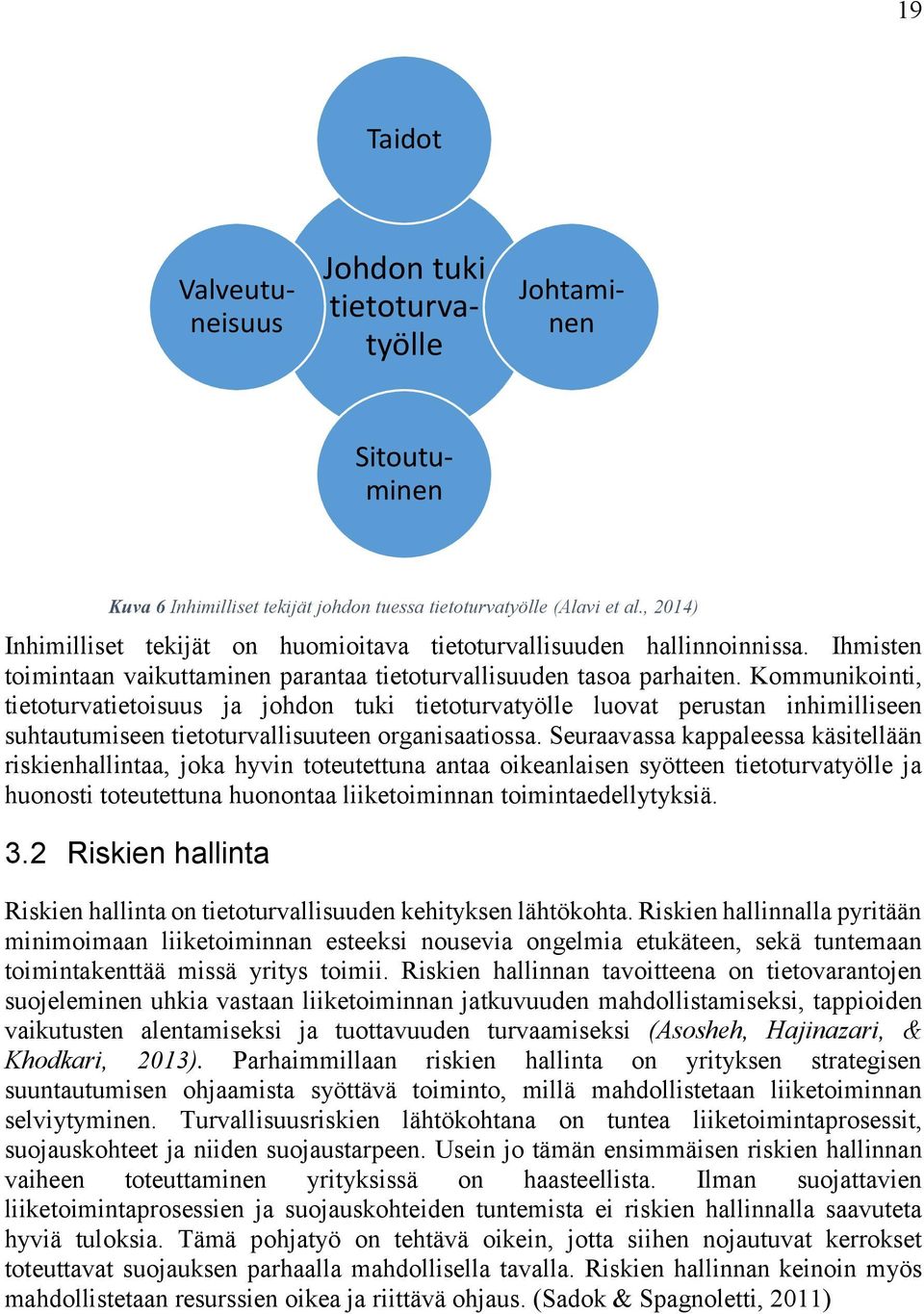 Kommunikointi, tietoturvatietoisuus ja johdon tuki tietoturvatyölle luovat perustan inhimilliseen suhtautumiseen tietoturvallisuuteen organisaatiossa.