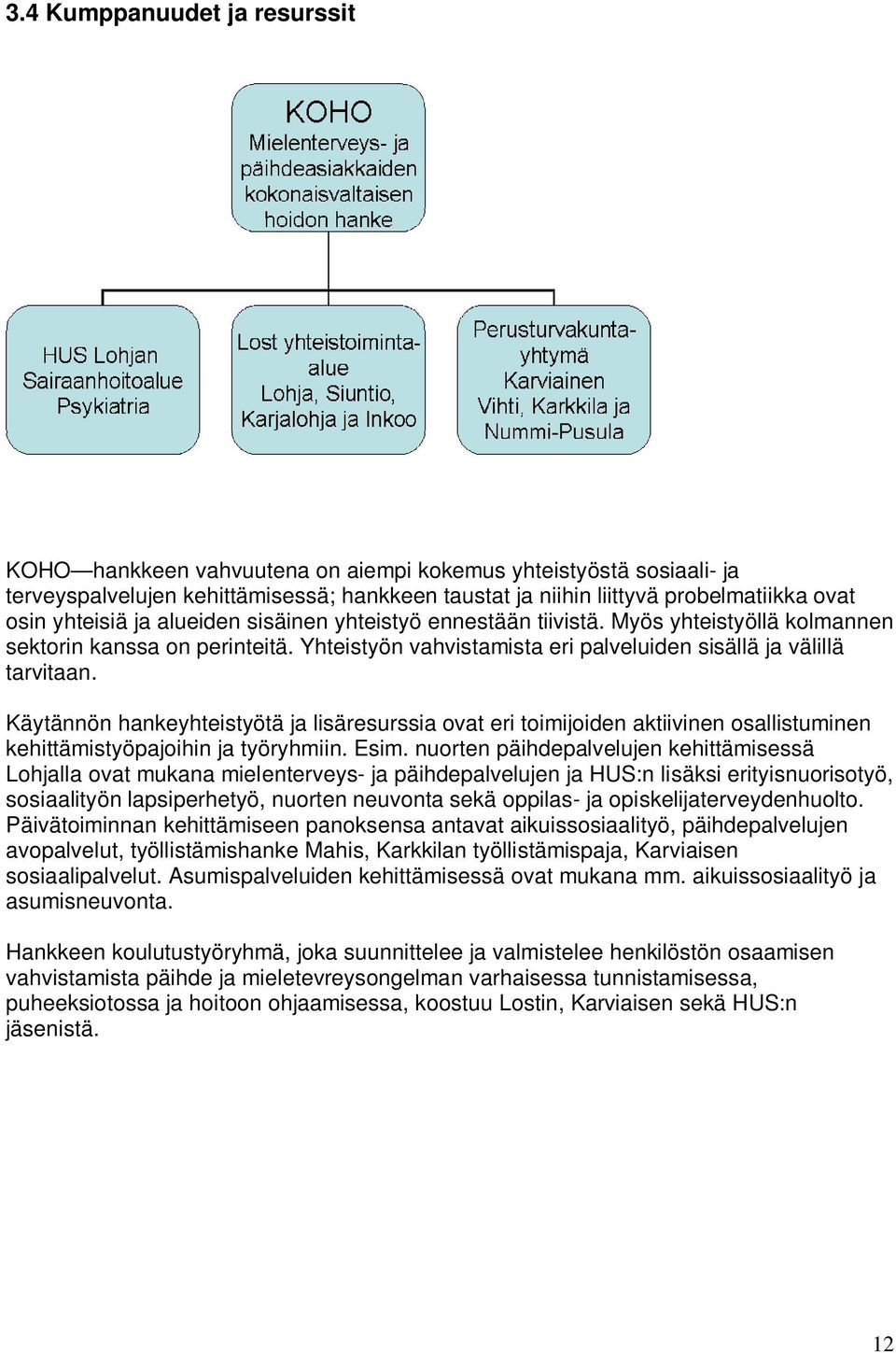 Käytännön hankeyhteistyötä ja lisäresurssia ovat eri toimijoiden aktiivinen osallistuminen kehittämistyöpajoihin ja työryhmiin. Esim.