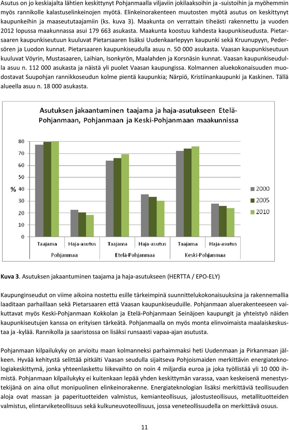 Maakunta on verrattain tiheästi rakennettu ja vuoden 2012 lopussa maakunnassa asui 179 663 asukasta. Maakunta koostuu kahdesta kaupunkiseudusta.