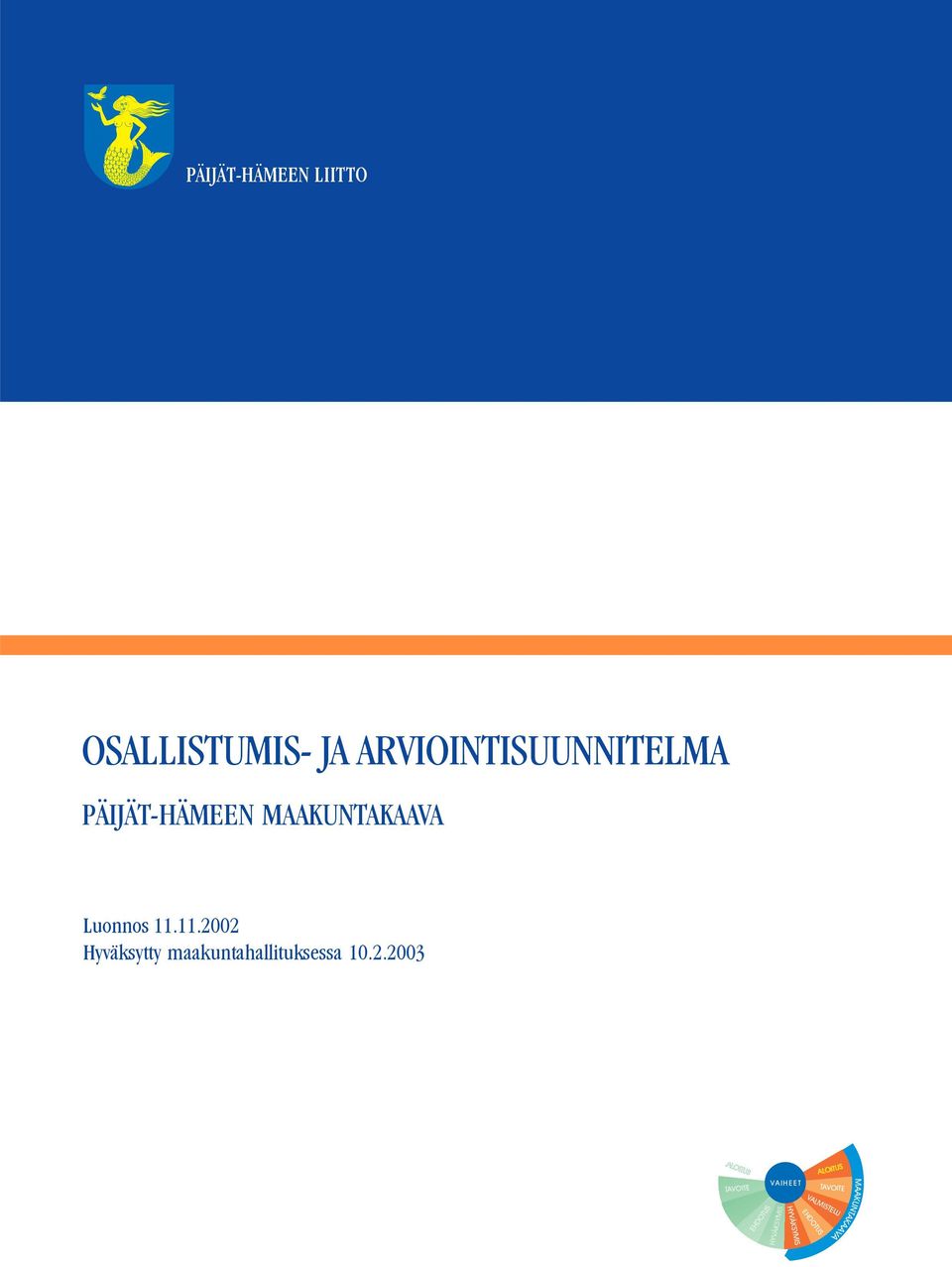 11.2002 Hyväksytty maakuntahallituksessa 10.2.2003 ALOITUS