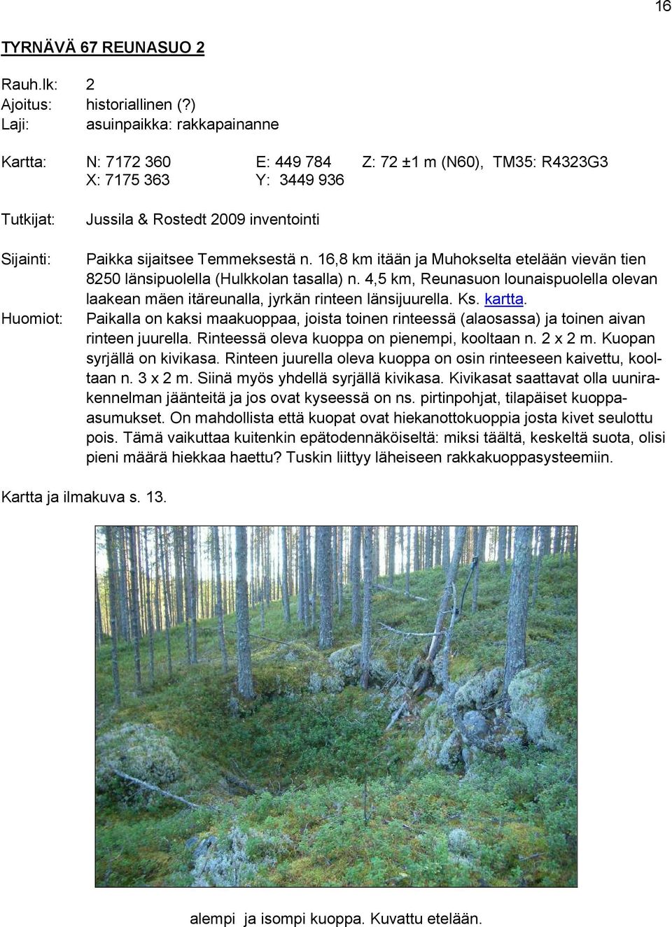 sijaitsee Temmeksestä n. 16,8 km itään ja Muhokselta etelään vievän tien 8250 länsipuolella (Hulkkolan tasalla) n.