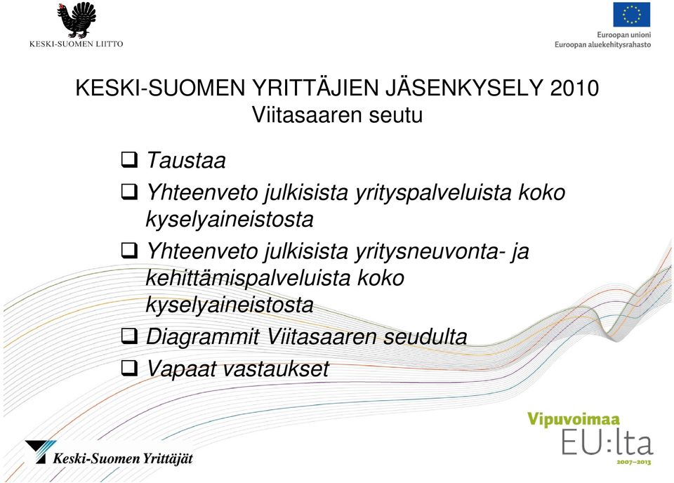 Yhteenveto julkisista yritysneuvonta- ja kehittämispalveluista