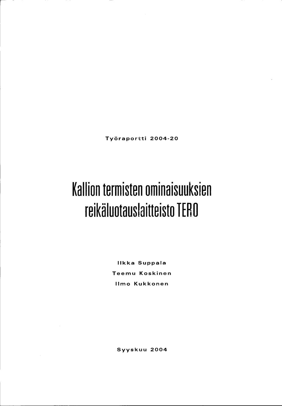 reikäluotauslaitteisto TfR 0 likka