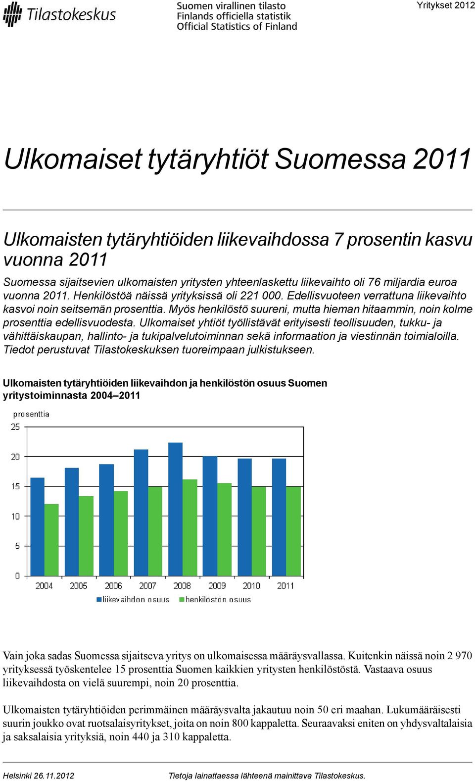 Myös henkilöstö suureni, mutta hieman hitaammin, noin kolme prosenttia edellisvuodesta.