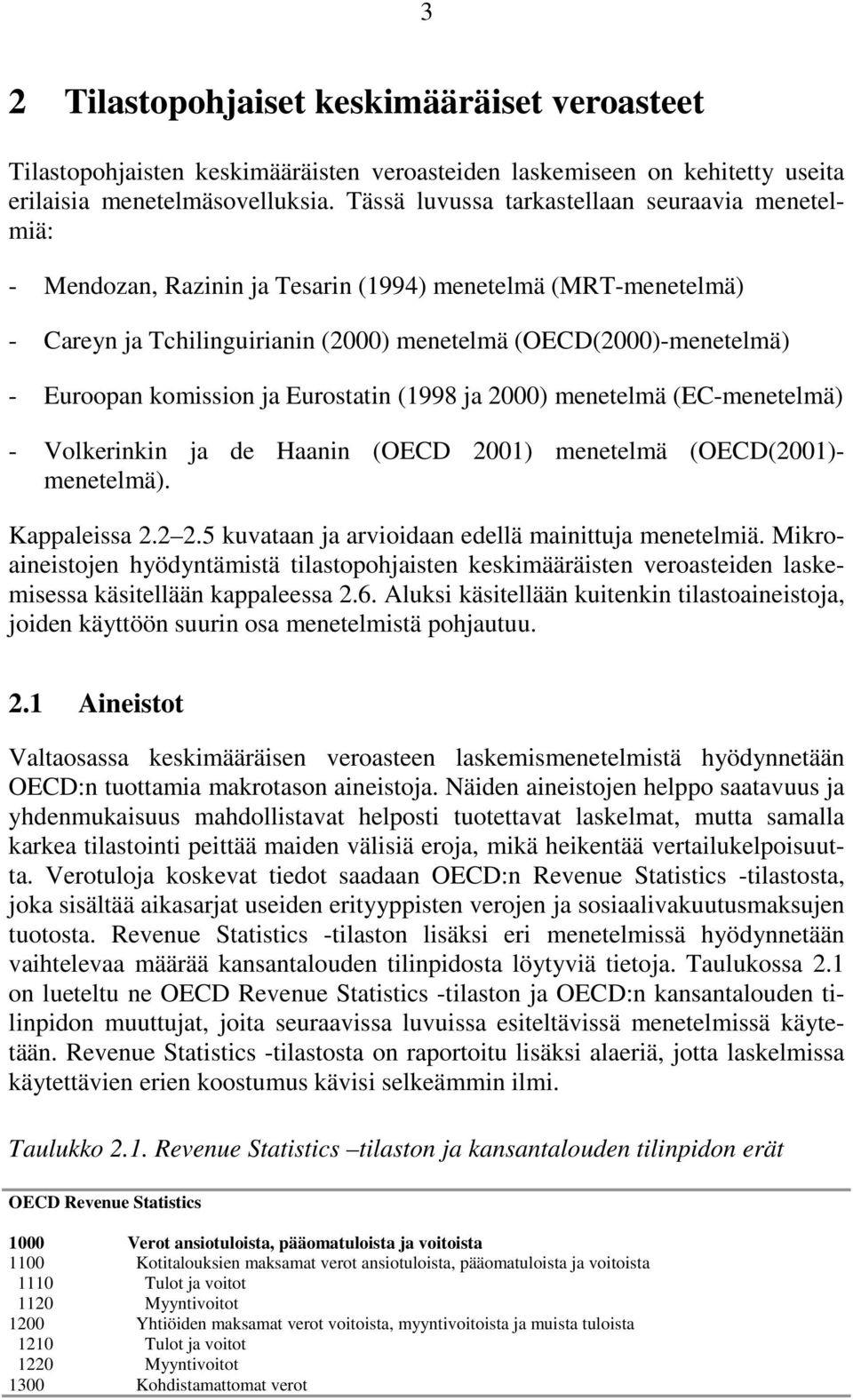 (998 j 2000) menetelmä (EC-menetelmä) - Volkerinkin j de Hnin (OECD 200) menetelmä (OECD(200)- menetelmä). Kppleiss 2.2 2.5 kuvtn j rvioidn edellä minittuj menetelmiä.