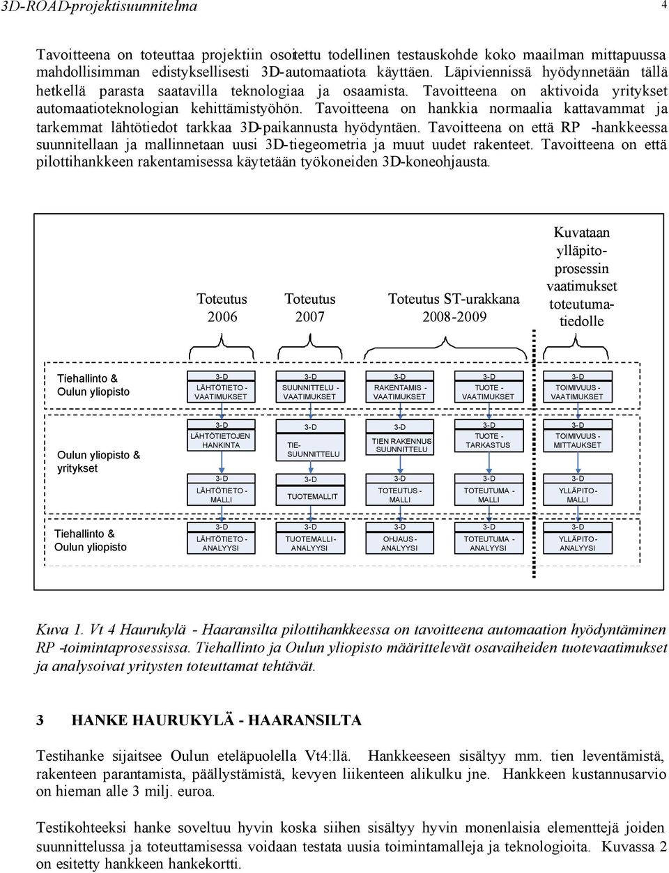 Tavoitteena on hankkia normaalia kattavammat ja tarkemmat lähtötiedot tarkkaa 3D-paikannusta hyödyntäen.