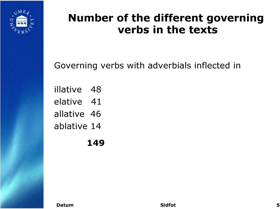 adverbials inflected in illative 48