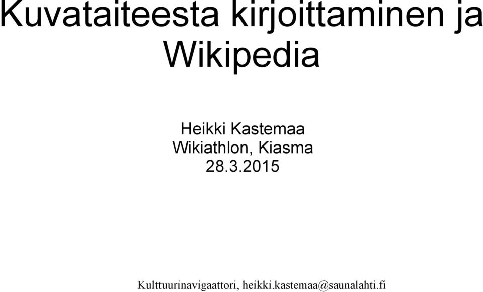 Wikipedia Heikki