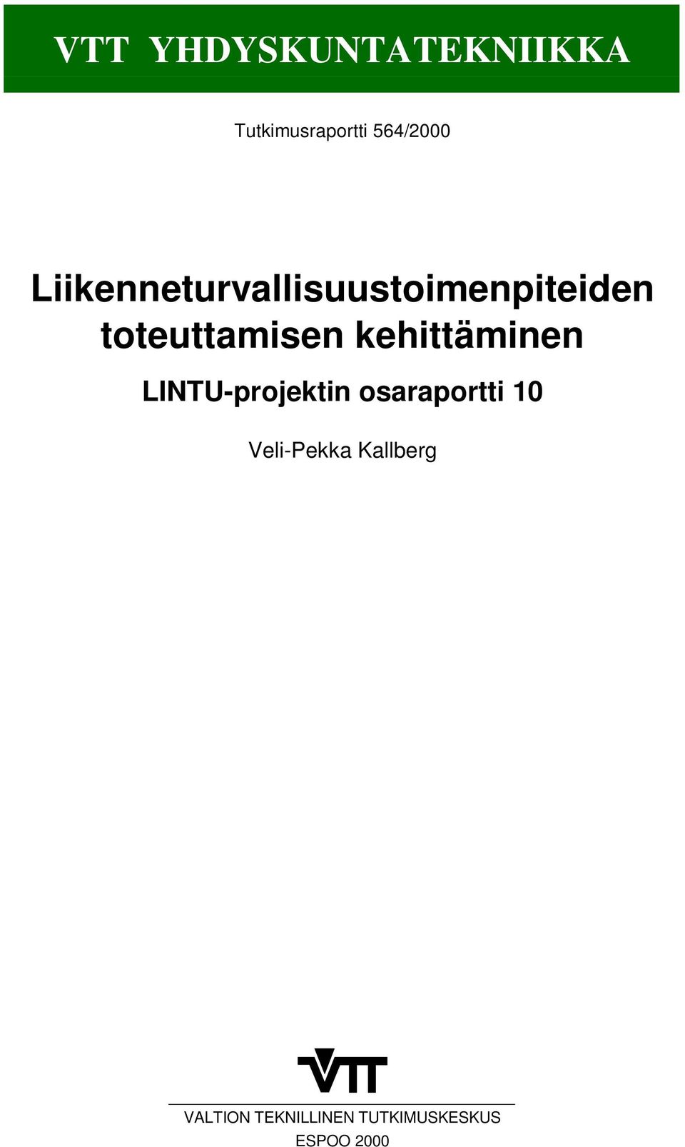 kehittäminen LINTU-projektin osaraportti 10