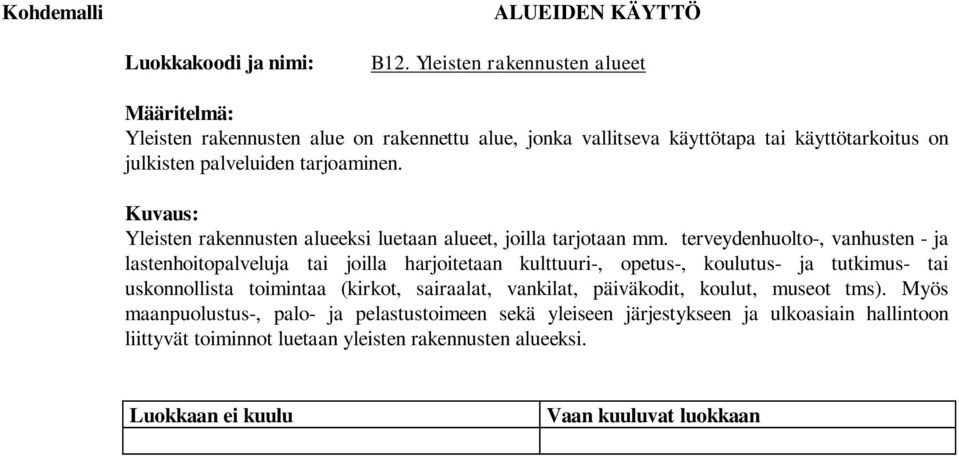 terveydenhuolto-, vanhusten - ja lastenhoitopalveluja tai joilla harjoitetaan kulttuuri-, opetus-, koulutus- ja tutkimus- tai uskonnollista toimintaa