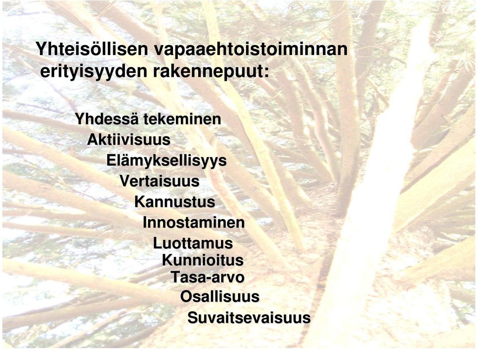 Elämyksellisyys Vertaisuus Kannustus Innostaminen