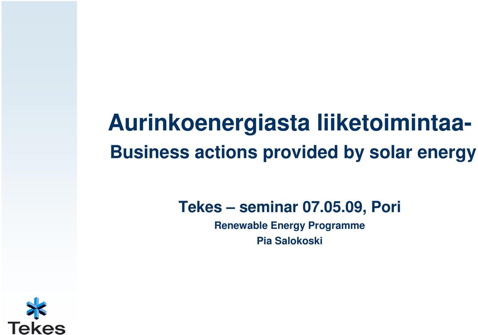 energy Tekes seminar 07.05.