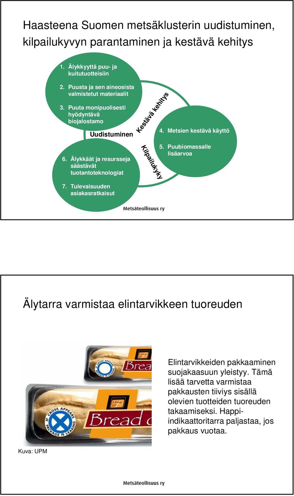 Älykkäät ja resursseja säästävät tuotantoteknologiat 5. Puubiomassalle lisäarvoa 7.