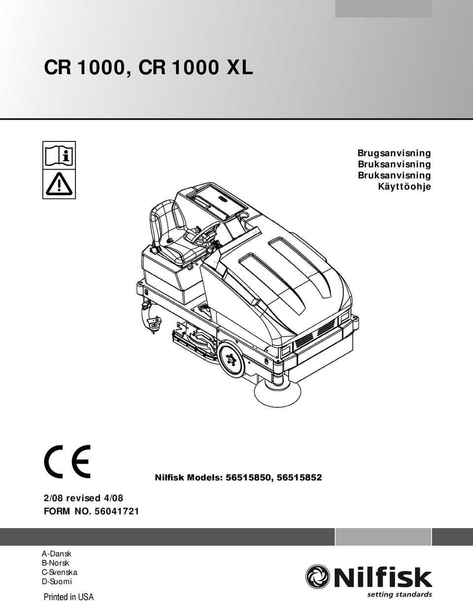 Models: 56515850, 56515852 2/08 revised 4/08