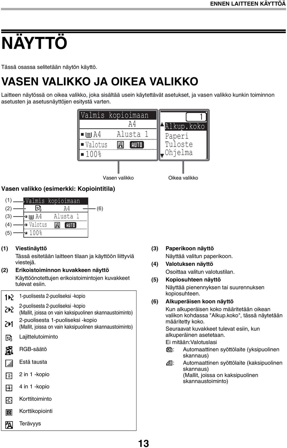 Valmis kopioimaan Valotus Alusta 1 Alkup.