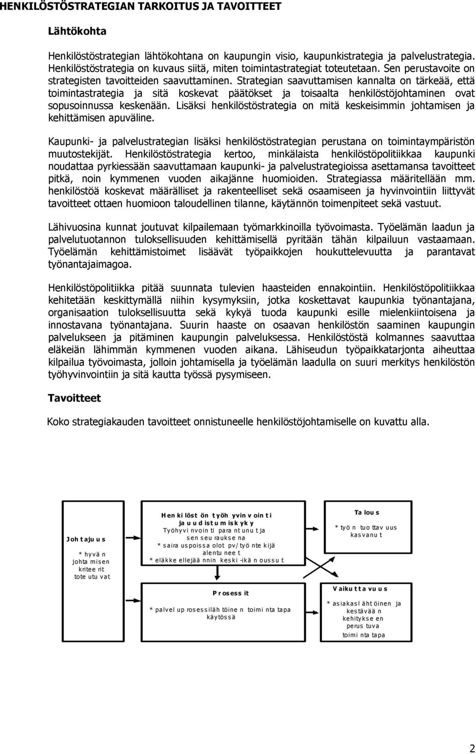 Strategian saavuttamisen kannalta on tärkeää, että toimintastrategia ja sitä koskevat päätökset ja toisaalta henkilöstöjohtaminen ovat sopusoinnussa keskenään.