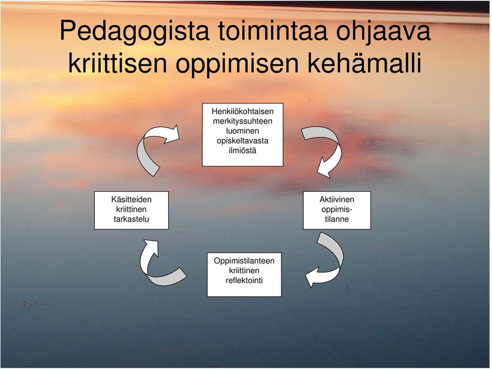 opiskeltavasta ilmiöstä Käsitteiden kriittinen