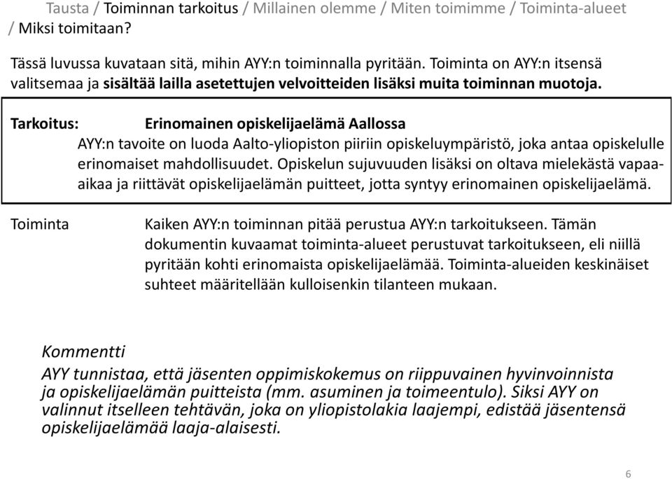 Opiskelun sujuvuuden lisäksi on oltava mielekästä vapaaaikaa ja riittävät opiskelijaelämän puitteet, jotta syntyy erinomainen opiskelijaelämä.