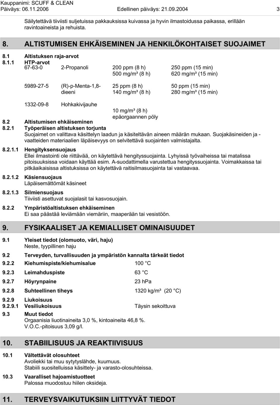 Altistuksen raja-arvot 8.1.