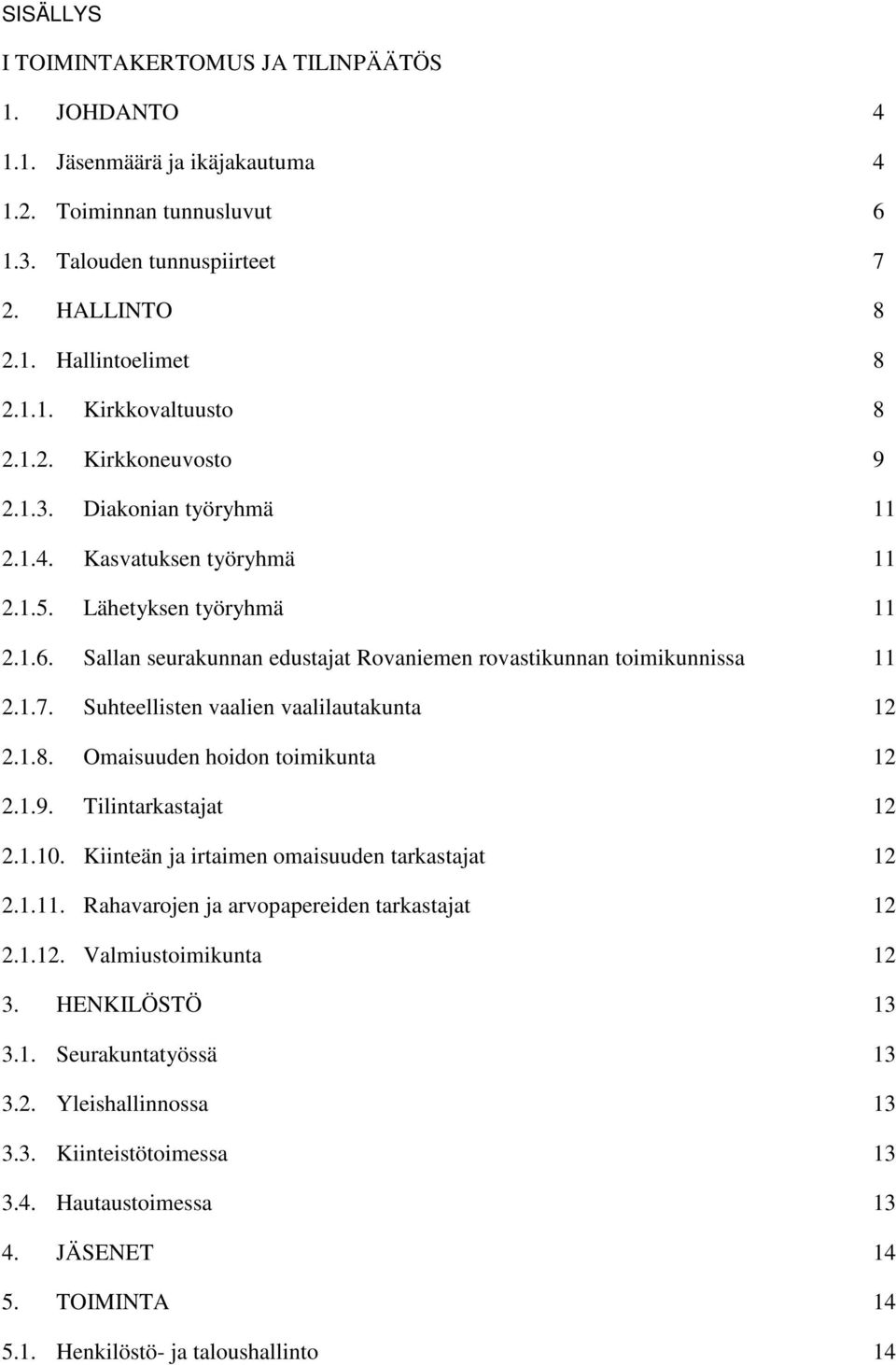 Suhteellisten vaalien vaalilautakunta 12 2.1.8. Omaisuuden hoidon toimikunta 12 2.1.9. Tilintarkastajat 12 2.1.10. Kiinteän ja irtaimen omaisuuden tarkastajat 12 2.1.11.