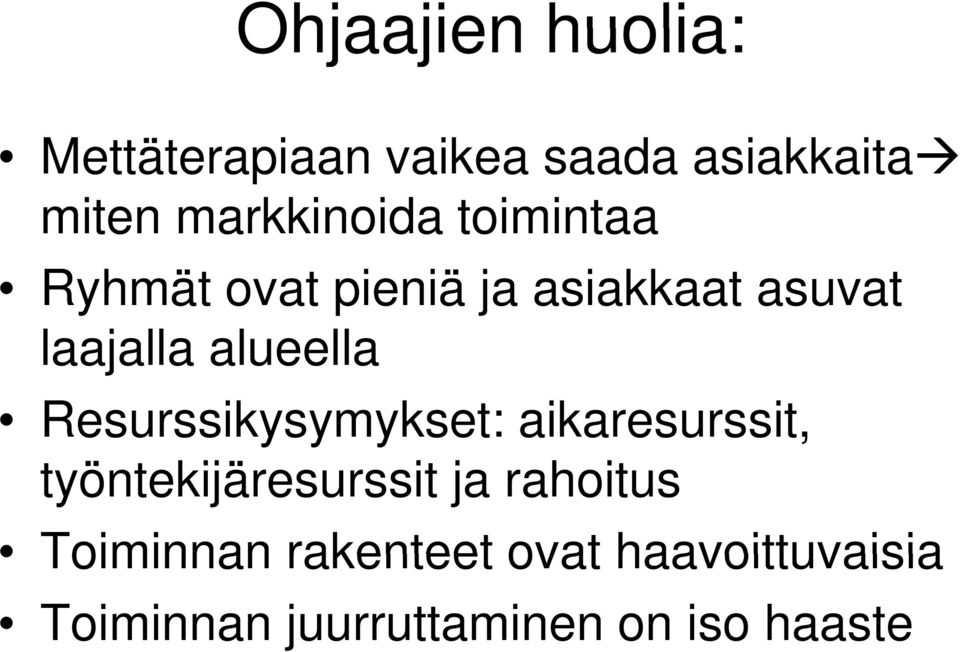 alueella Resurssikysymykset: aikaresurssit, työntekijäresurssit ja