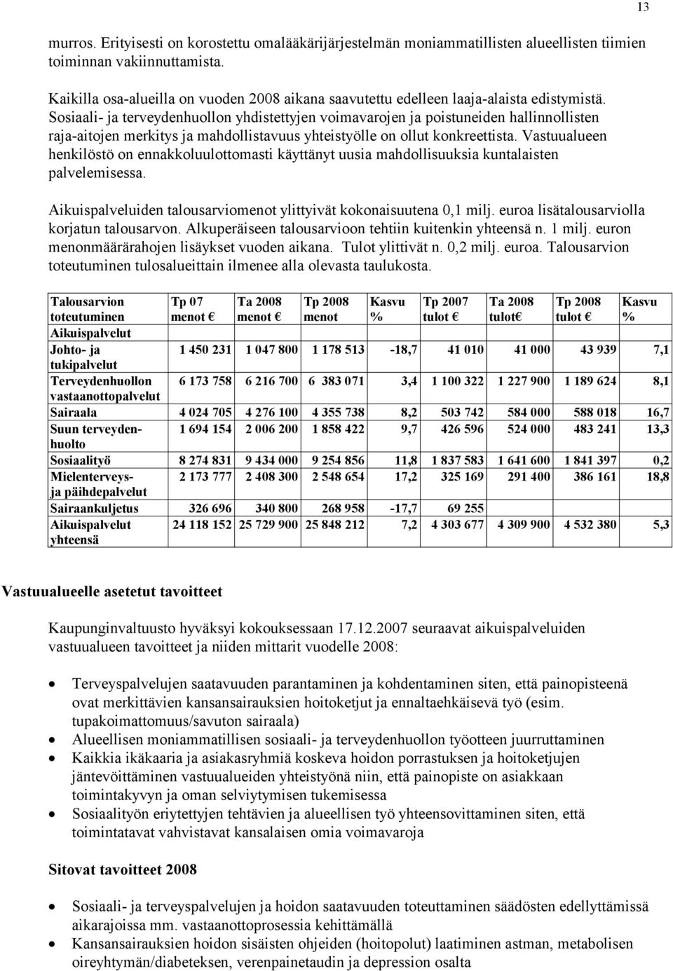 Sosiaali- ja terveydenhuollon yhdistettyjen voimavarojen ja poistuneiden hallinnollisten raja-aitojen merkitys ja mahdollistavuus yhteistyölle on ollut konkreettista.